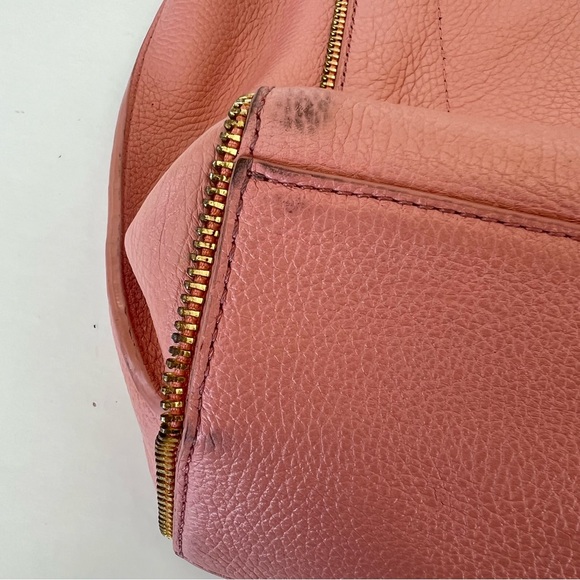 BOTKIER Soho Rossa Pebbled Leather Gold Signature Zip Small Shoulder Bag Tote - Picture 13 of 16